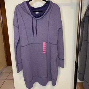 Purple Cowlneck Dress